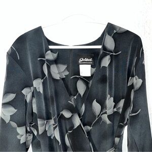 Jolibel Floral Midi Dress Black and Gray Size 12